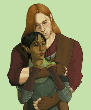 Merrill x Asher Hawke (Dragon Age 2)